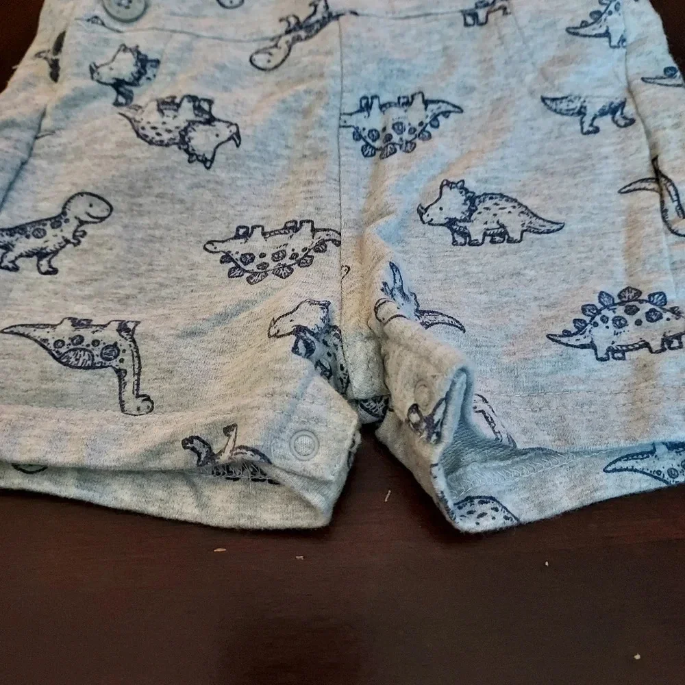 Little Me Size 6M 2 Piece Dino Shortall and Shirt Set
